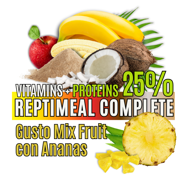 ReptiMeal Complete: VITAMINS + PROTEINS 25% MixFruit con Ananas