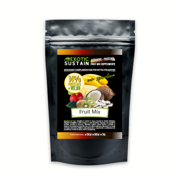 FRUIT MIX SUPPLEMENTS | 14 % PROTEINES + VIT. D3 - Gusto MixFruit con Kiwi e Spirulina
