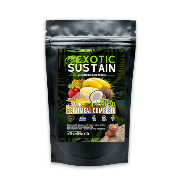 ReptiMeal Complete: VITAMINS + PROTEINS 25% MixFruit con Ananas