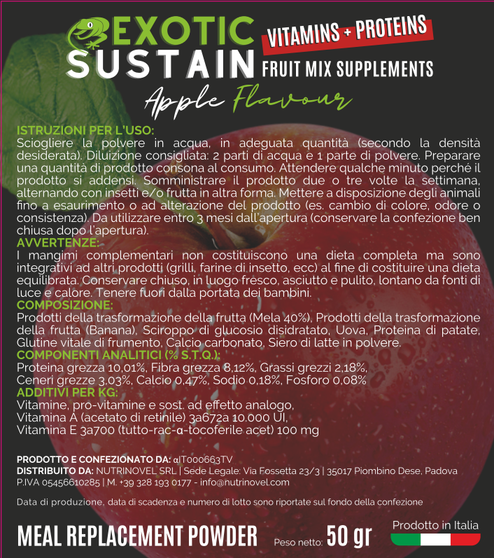 MANGIME COMPLEMENTARE PER RETTILI - Gusto Mela | EXOTIC SUSTAIN