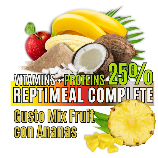 ReptiMeal Complete: VITAMINS + PROTEINS 25% MixFruit con Ananas