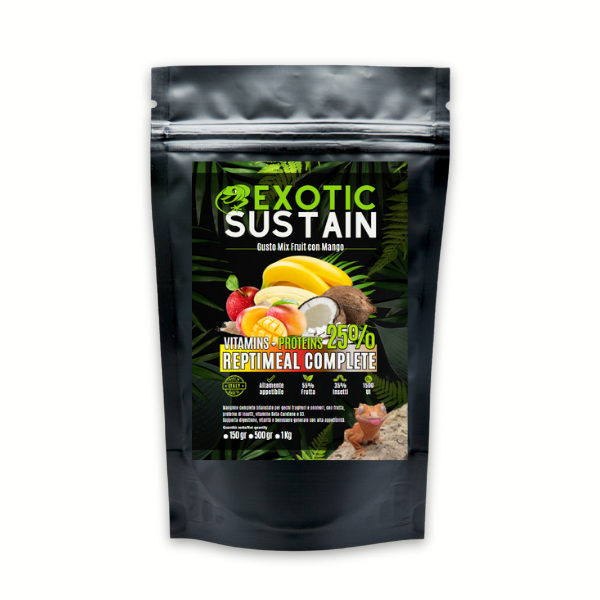 ReptiMeal Complete: VITAMINS + PROTEINS 25% MixFruit con Mango